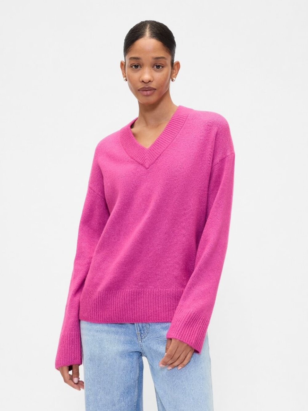 Gap Women's Medium New Fuchsia ForeverCozy Oversized Sweater 60% off Retail
